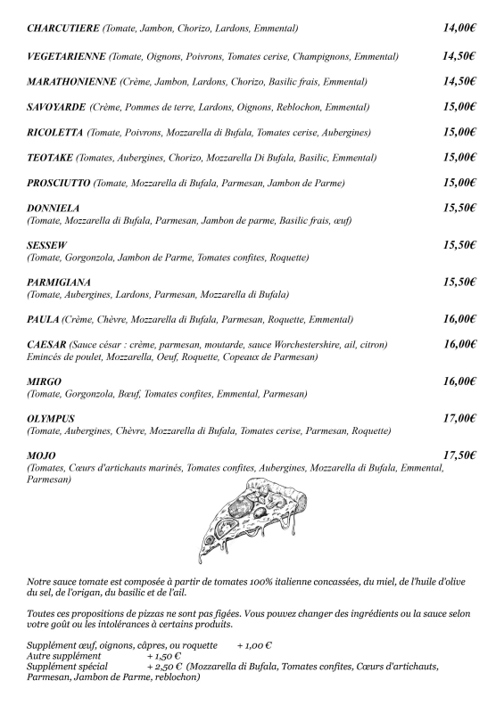 La Carte - Le Synopsis - Restaurant Avignon - Restaurant italien