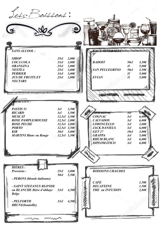 La Carte - Le Synopsis - Restaurant Avignon - restaurant Italien AVIGNON